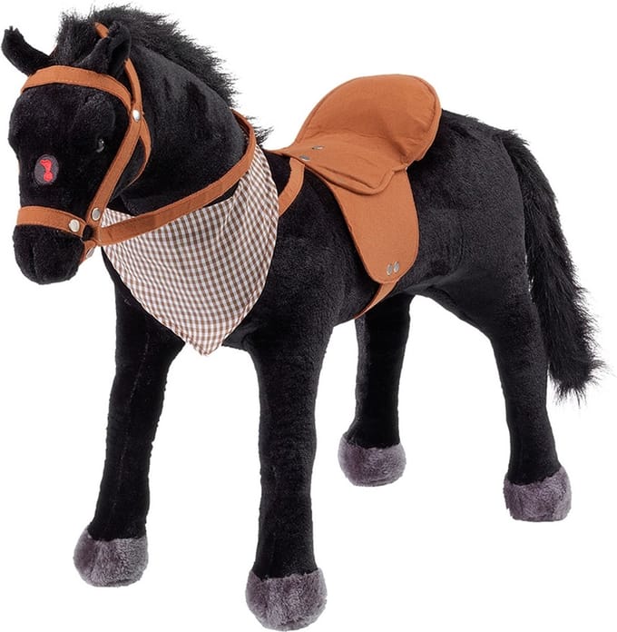 Paard met geluid, zadel en hoofdstel