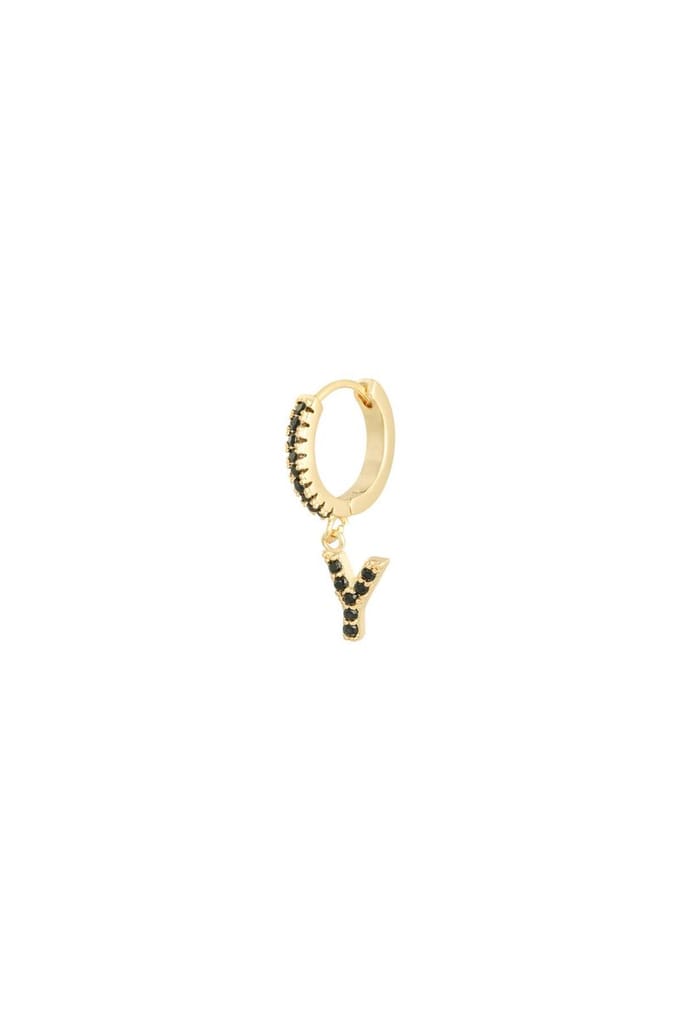 Oorbellen Letter Y Zwart Copper