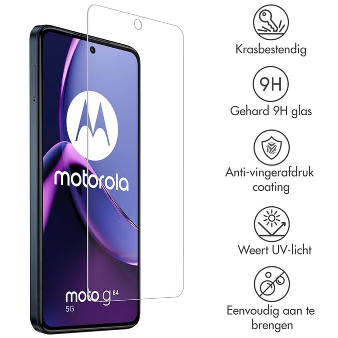 Accezz Screen Protector - Geschikt voor Motorola Moto G84 - Gehard Glas Screenprotector