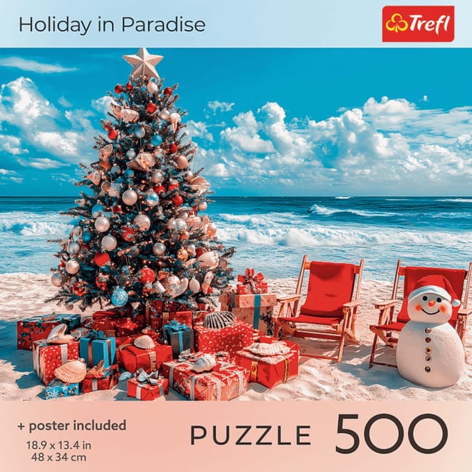Trefl legpuzzel 500 stukjes - Kerstmis Holiday in Paradise puzzel.