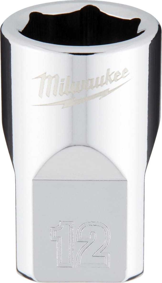 Milwaukee 3/8 Ratel Dop Metrisch Standaard 12 mm - 4932478342