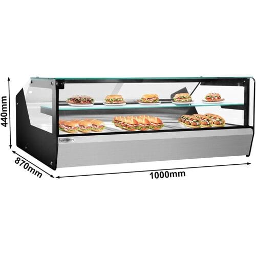 GGM Gastro Warmhaltevitrine - 1000mm - 400 Watt - 3 x GN 1/1