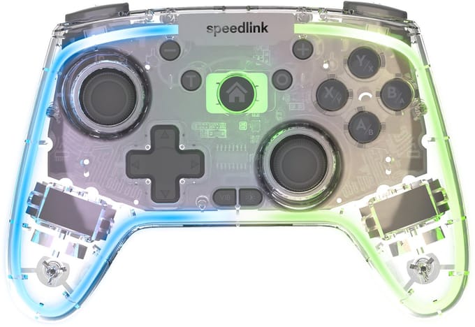 Speedlink RAIT NX - Draadloze Gaming Controller - RGB - PC/Android/Switch OLED/Lite - Transparant