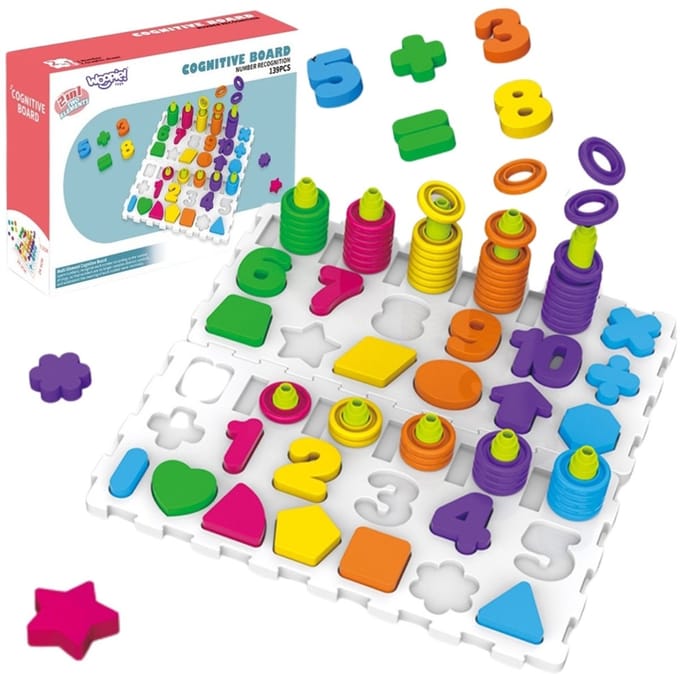 Woopie Montessori puzzelsorteerder hersentraining letters cijfers 139 stuks - UNI