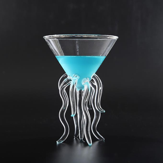 Octopus Cocktailglas Transparant Octopusvormig Glas Beker Kwallen Beker wit