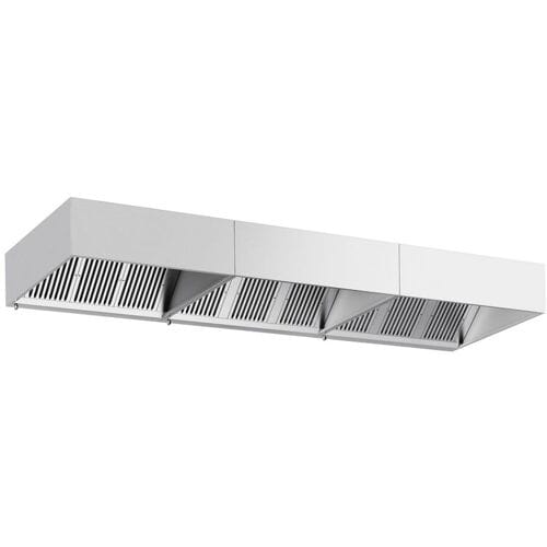 GGM Gastro Kastenhaube - 4600mm - mit Filter & Lampe Zilver