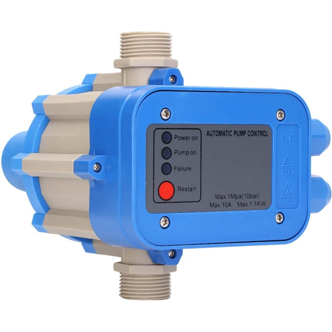 Waterpomp Drukregelaar 1.5bar?3.0bar Waterdichte Instelbare Controller Blauwgrijs