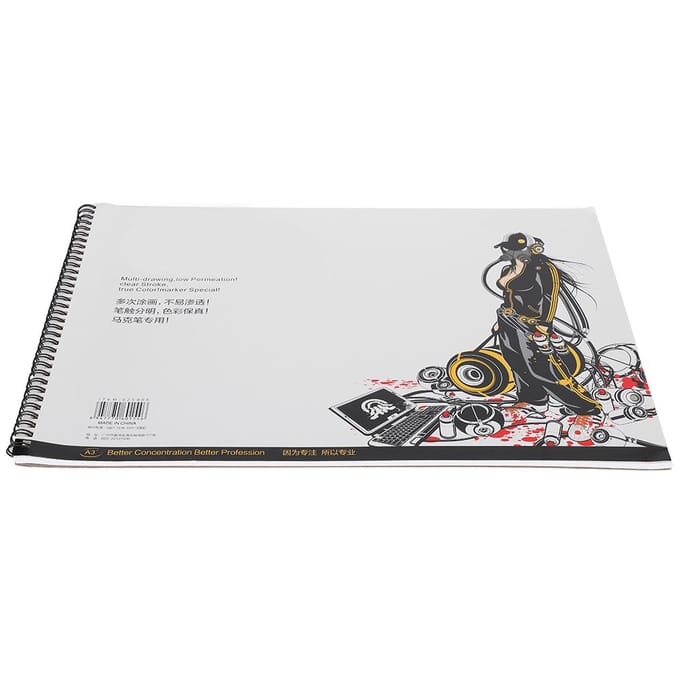 A3 Markers Papierblok Schilderij Layout Schetsboek Professionele Tekenaccessoires voor Studenten white