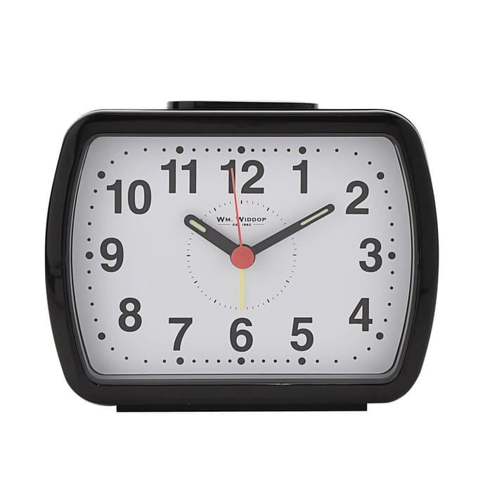 Hometime Qtz Wekker Bel Oblong Zwart One Size zwart