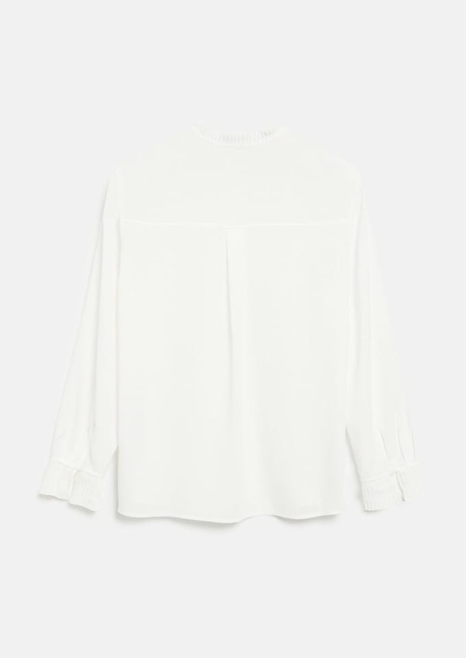 s.Oliver - female - Licht doorschijnende chiffonblouse met plissé-details