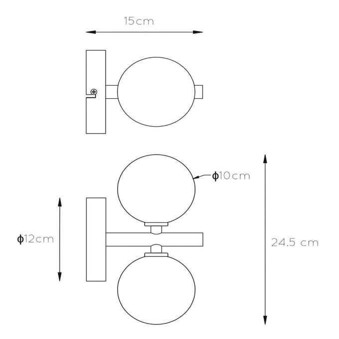 Lucide TYCHO - Wandlamp - 2xG9 - Mat Goud / Messing