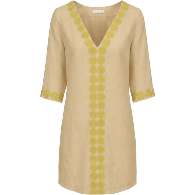Korte linnen jurk voor vrouwen Haris Cotton