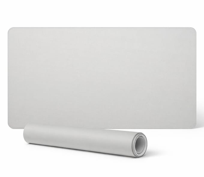 Moderne bureauonderlegger met originele print, grijs, 100x50 cm