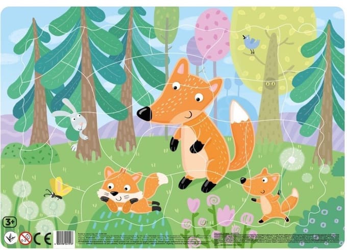 Dodo Puzzel Vossen 21 Stukjes - Leerzaam Speelgoed voor Kinderen