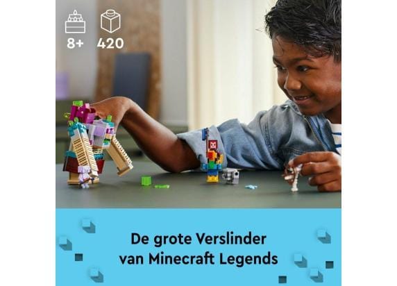LEGO 21257 Minecraft Legends Duel met de Verslinder Helden en Actiefiguur Speelgoed