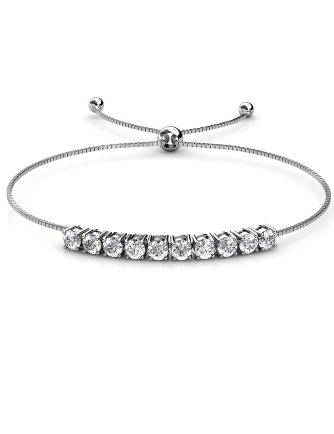 Ronde kristallen Mia-set en doos - Kristal