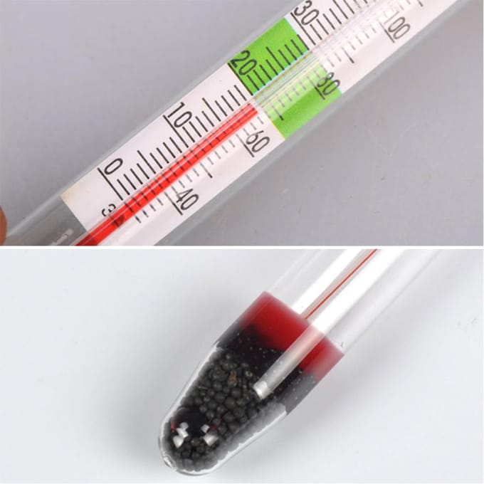Aquarium Thermometer Onderdompelbare Glazen Aquarium Thermometer met Zuignap voor Watertemperatuur white