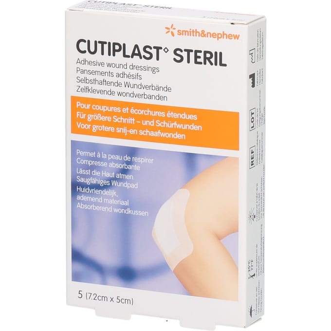 Cutiplast Steriel 5cm x 7.2cm 5 Pleister