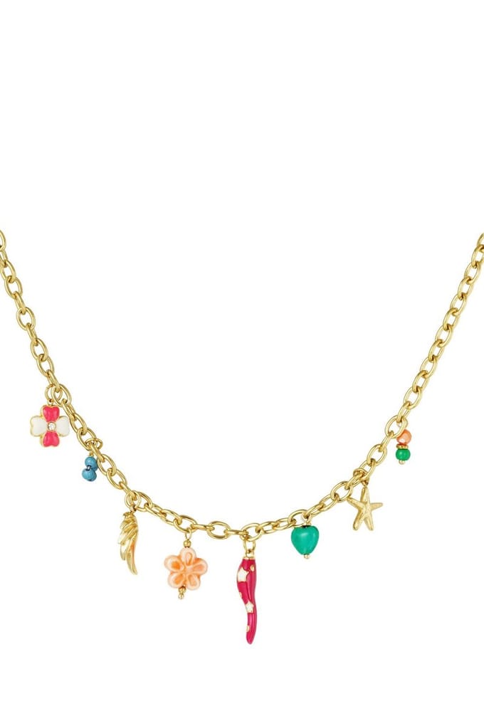 festive beads ketting Goud
