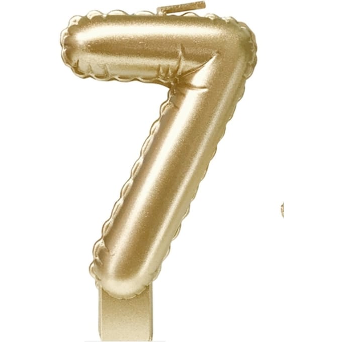 Foil balloon candle gold - 7