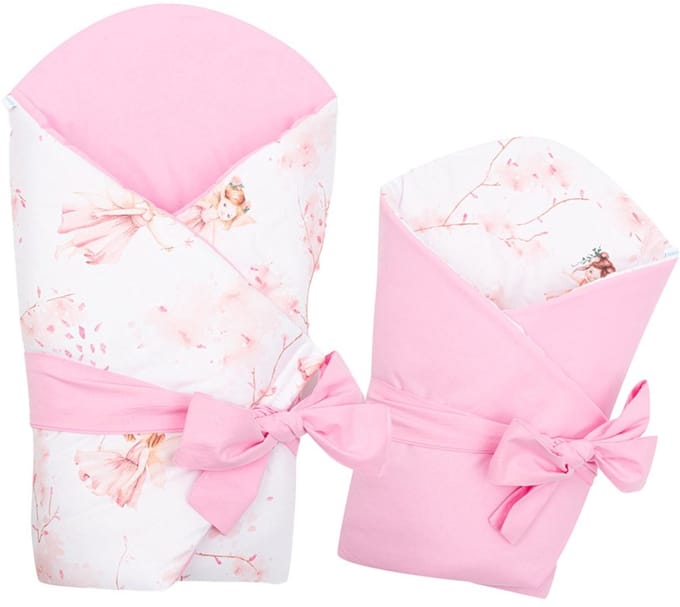 New Baby Fairies wikkeldeken 80x80 cm - Babywikkel roze