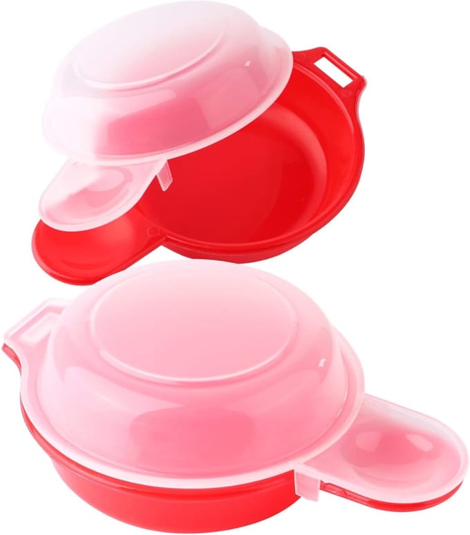 AHD® Eierkoker magnetron - Eierkoker - Eierkoker electrisch - Rood - 18cm x 16cm x 6cm;