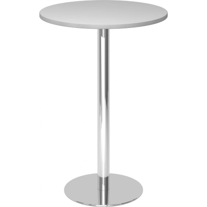 BISTRO H80R C - Systeem conferentietafel Grijs Chroom Ø 80