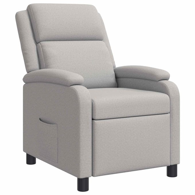 vidaXL Relaxfauteuil Wolkengrijs Stof