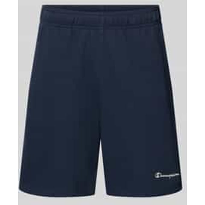 Sweatshorts met elastische band en labelstitching
