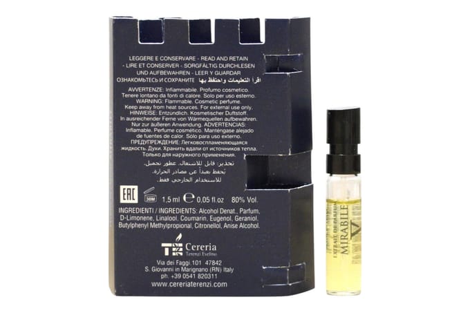 V Canto, Mirabile, Extrait De Parfum, Pour Femmes, 1,5 ml *Fiole