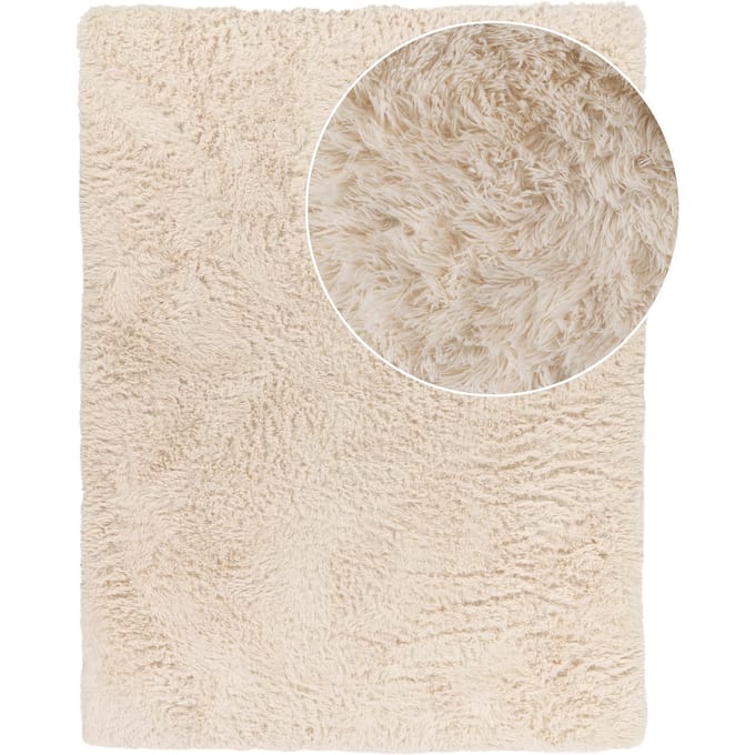 Hoogpolig tapijt Silvana crème 60x100 cm