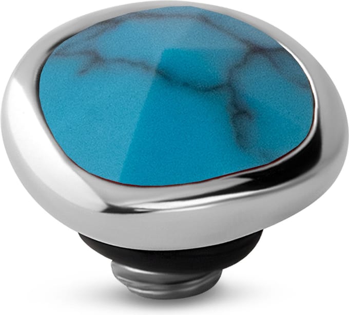 Melano Twisted Gemstone Cloud Steentje Turquoise | Zilver