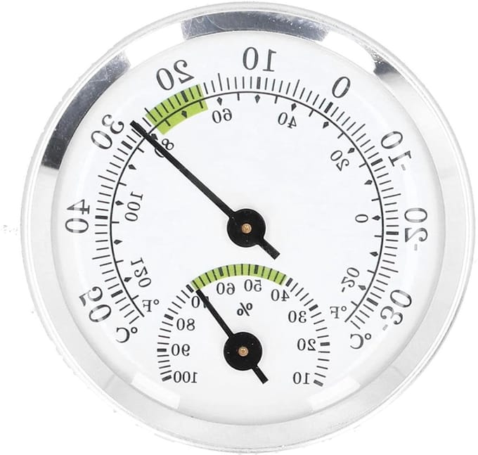 Draagbare Buitenthermometer - Wandthermometer Hygrometer - Temperatuur Meten - Gemakkelijk Afleesbaar - -30 tot 50°C - Wit