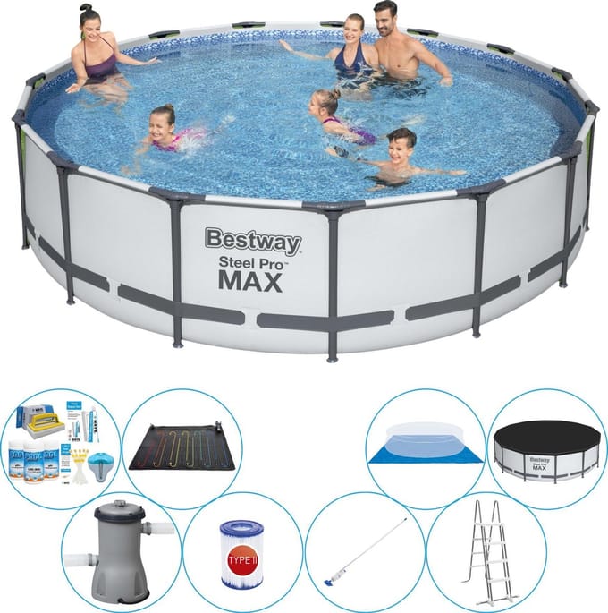 Steel Pro MAX Rond 457x107 cm - Zwembad Set