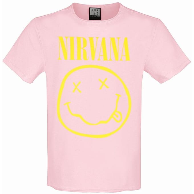 Nirvana T-shirt - Face - S tot XL - voor Mannen - roze