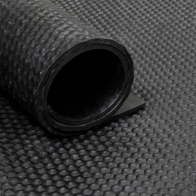 IVOL - Rubber loper / rubbermat op rol Hamerslag 10mm - Breedte 250 cm - 10 meter