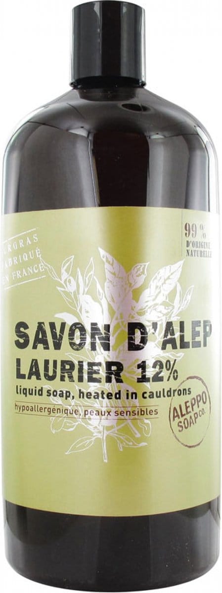 Aleppo Soap Co - Vloeibare Aleppo Zeep 12% Laurier 1L navulling