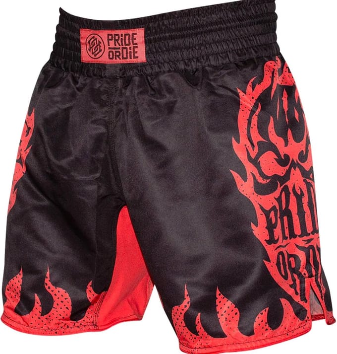 PRIDE or Die Fight Shorts Reckless Flames Zwart - M - Jeans Maat 32