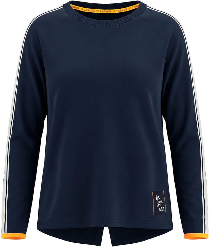 Laurasøn - Dames - Sweatshirt ronde hals lange mouw - Marine - Maat 40+