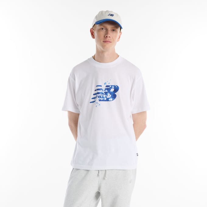 New Balance Bubble T-Shirt Heren T-shirt - WHITE