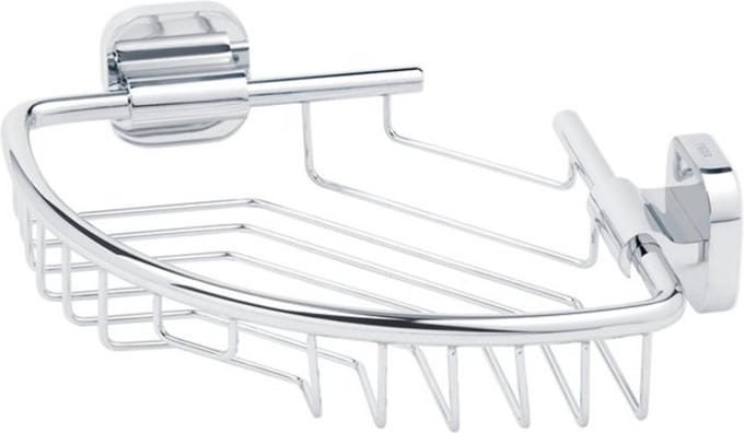 Tiger Doucherek Ramos - Hoek - Wandmontage - Rvs - Chroom - 21,6x6,2x21,6cm