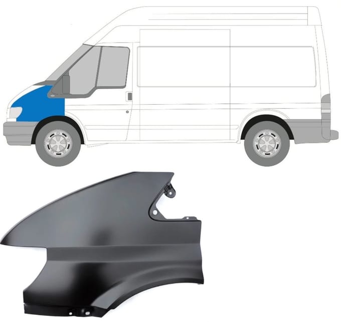 Voorste spatbord voor Ford Transit 2000-2006 / Links