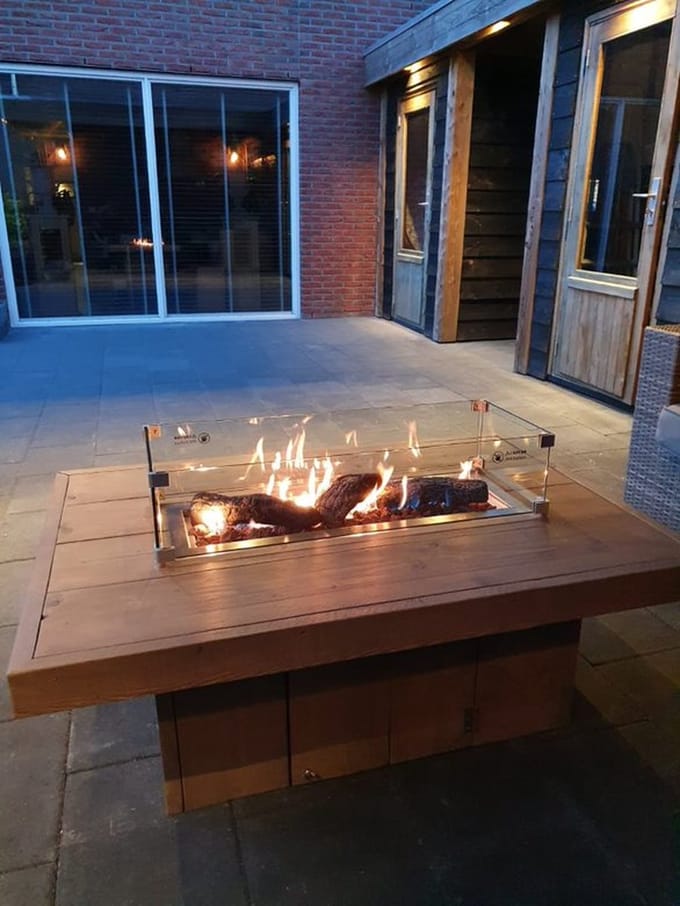 Gofire inbouwbrander rechthoek 75 x 25 cm | Flexibel