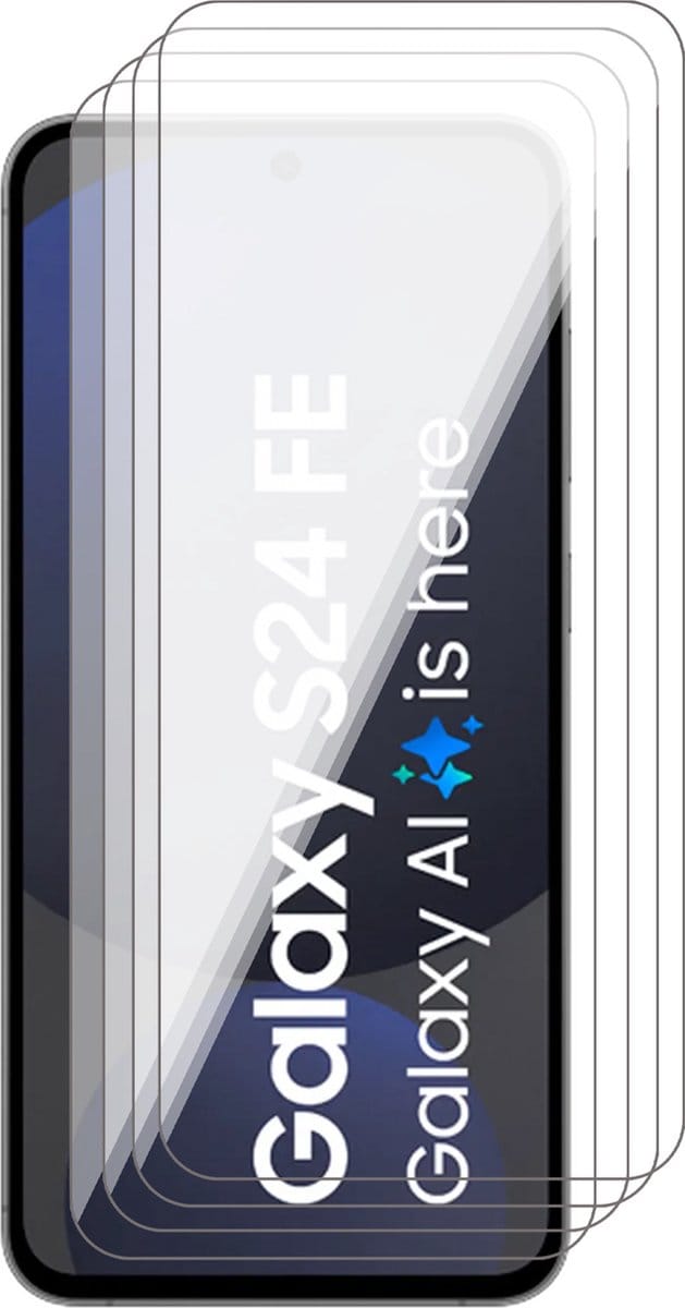 Screenprotector geschikt voor Samsung Galaxy S24 FE - 4x Glas Screen Protector