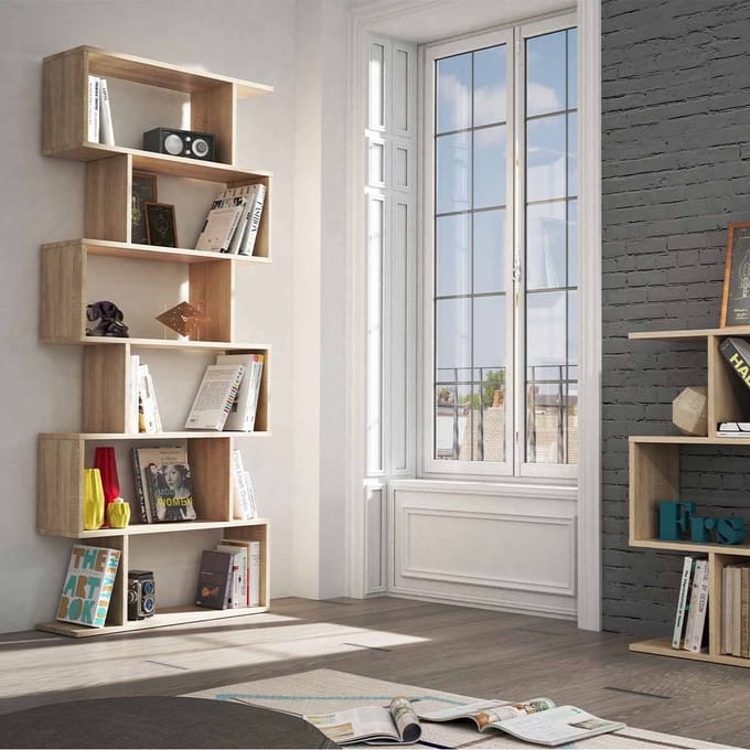 CALICOSY - Bücherregal mit 6 Fächern - H192 cm - Athena