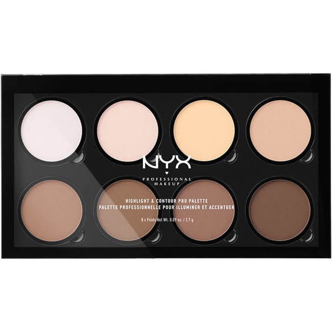 NYX Professional Makeup Highlight & Contour Pro Palette - Highlight & Contour - 8 x 2,7 g