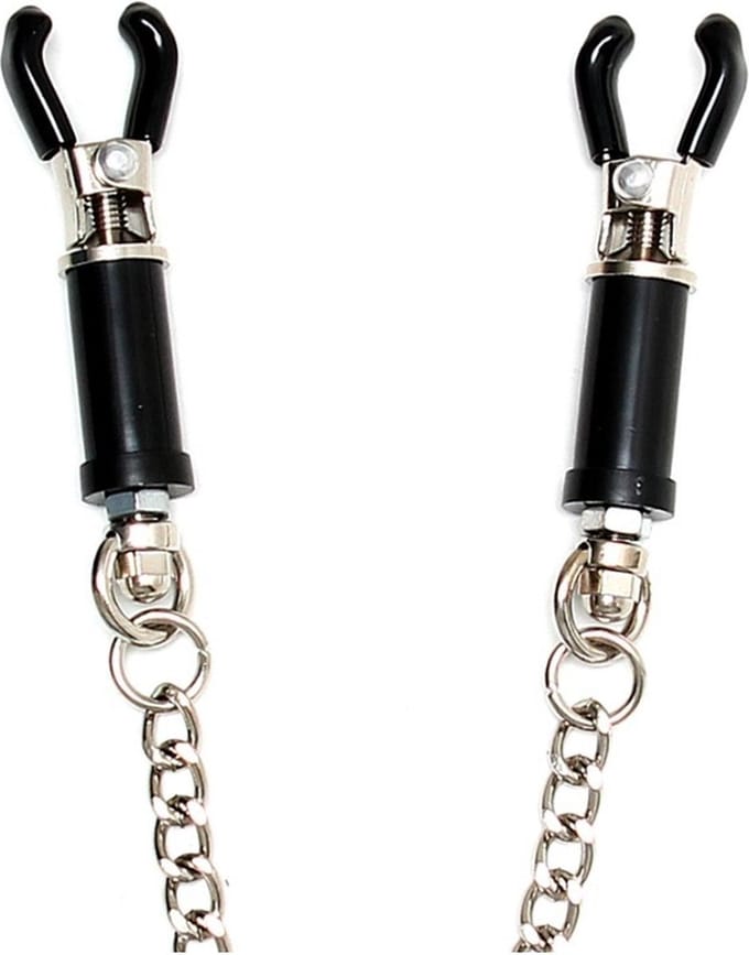 Bondage Play tepelklemmen met ketting