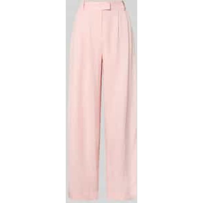 High waist stoffen broek van viscosemix model 'Franciska'