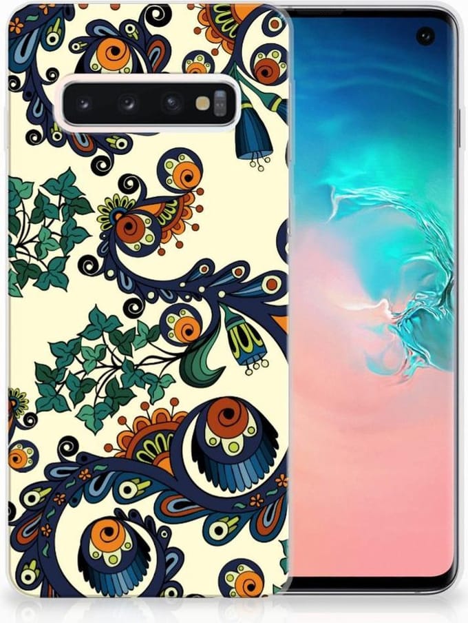 Siliconen Hoesje Samsung Galaxy S10 Barok Flower