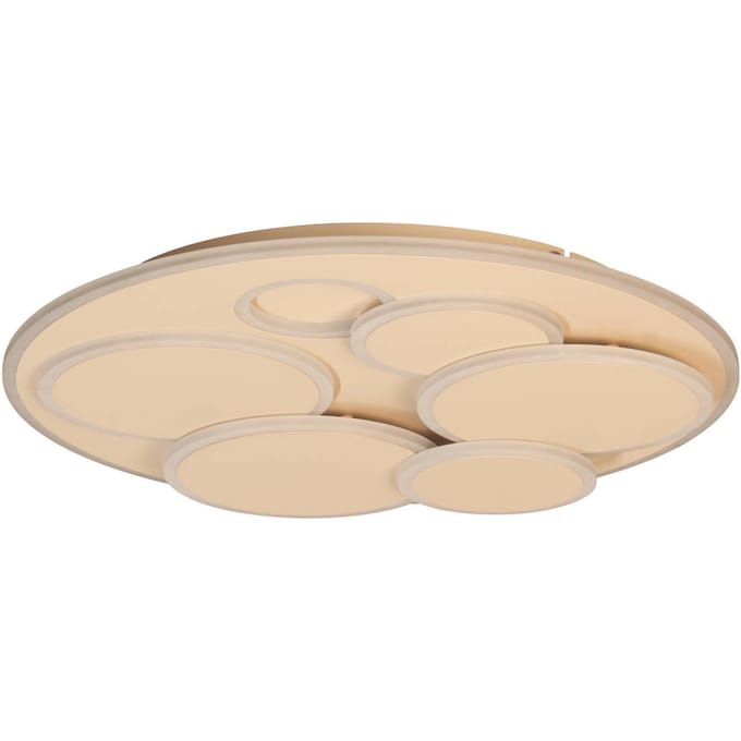 FISCHER & HONSEL LED plafondlamp Dots, zandkleurig, Ø 50 cm, metaal/acryl, CCT